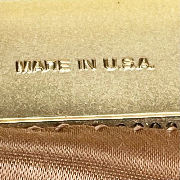 Whiting & Davis Vintage Matte Gold Chunky Chain Mail Purse - Picture 5 of 7